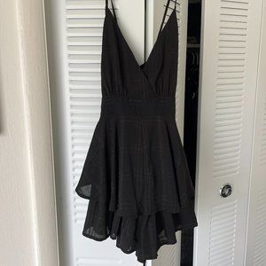 American Threads Black Rebecca Ruffle Romper